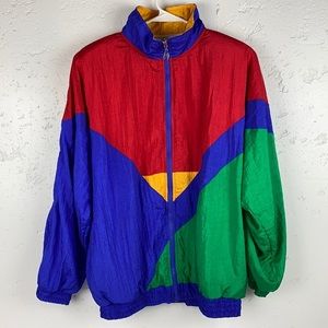 Vintage G CASUALS Women's Shoulder Pads Windbreaker Jacket